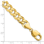 14K 9.5mm Flat Beveled Curb Chain