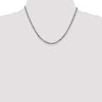 14K White Gold 2.9mm Flat Beveled Curb Chain