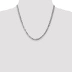 14K White Gold 4.5mm Flat Beveled Curb Chain