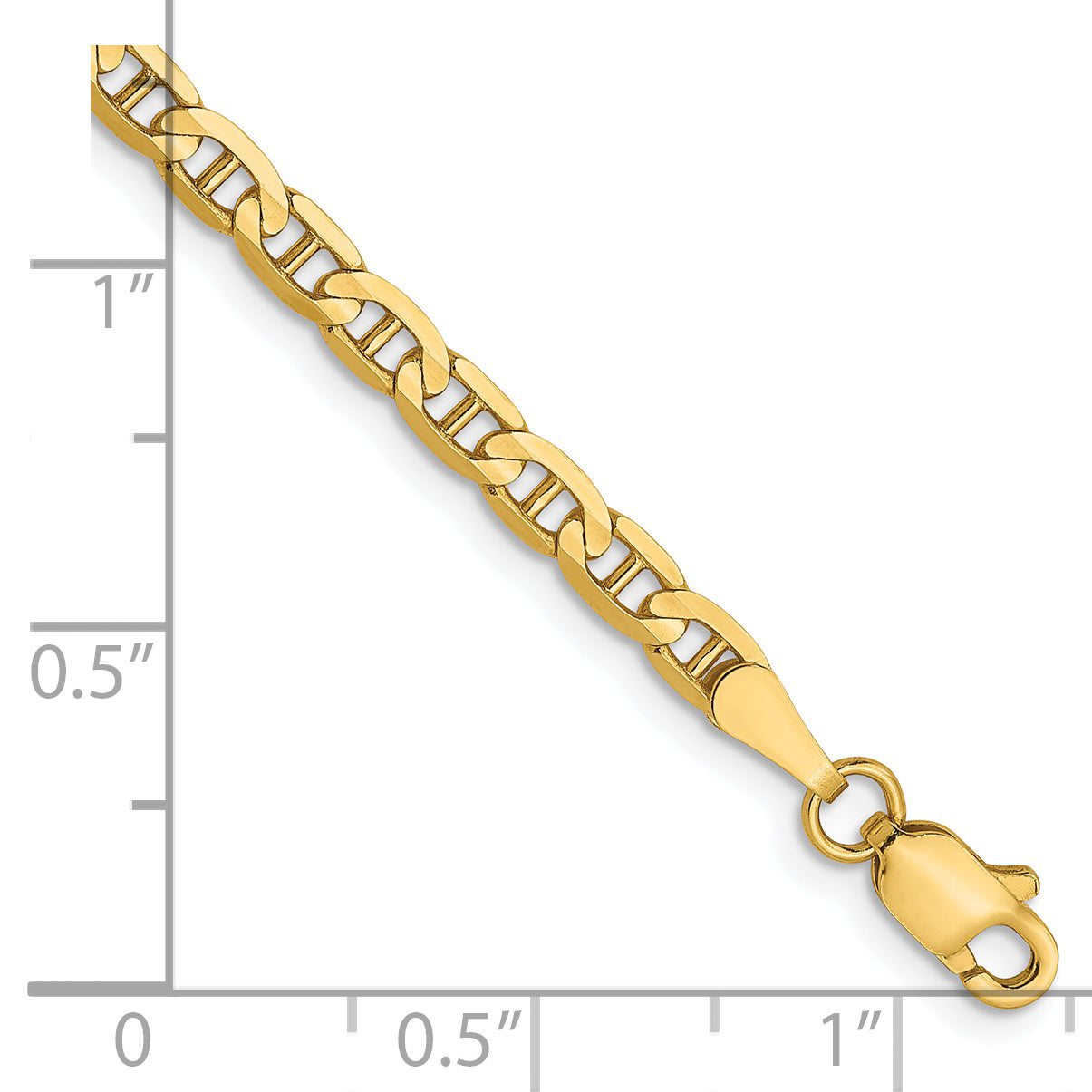 14K 3mm Concave Anchor Chain Secondary image