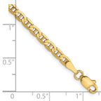 14K 3mm Concave Anchor Chain