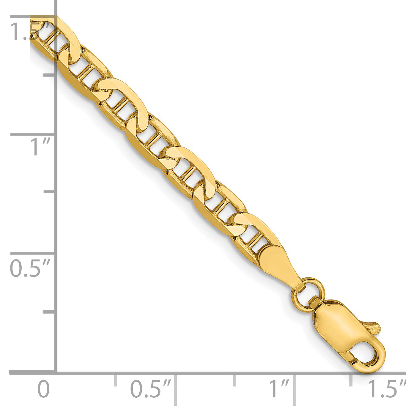 14K 3.75mm Concave Anchor Chain Secondary image