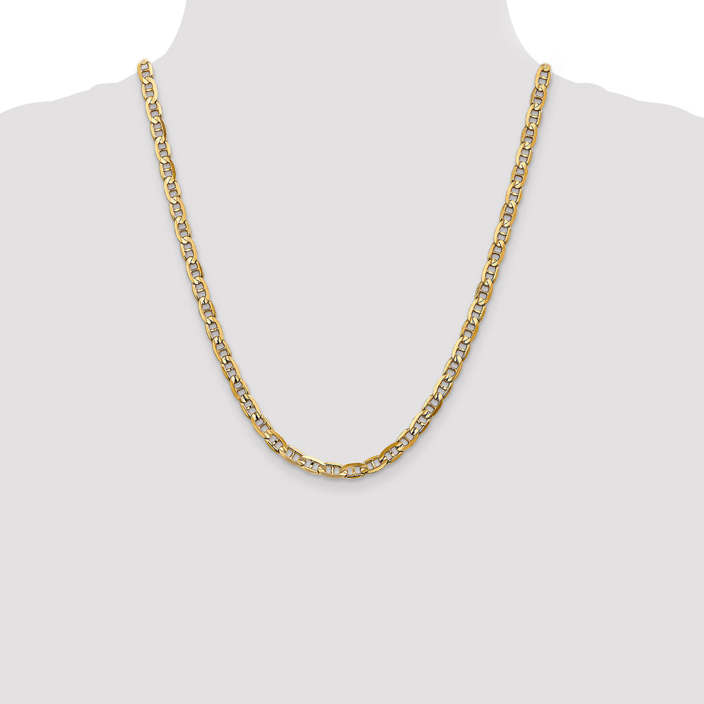 14K 5.25mm Concave Anchor Chain