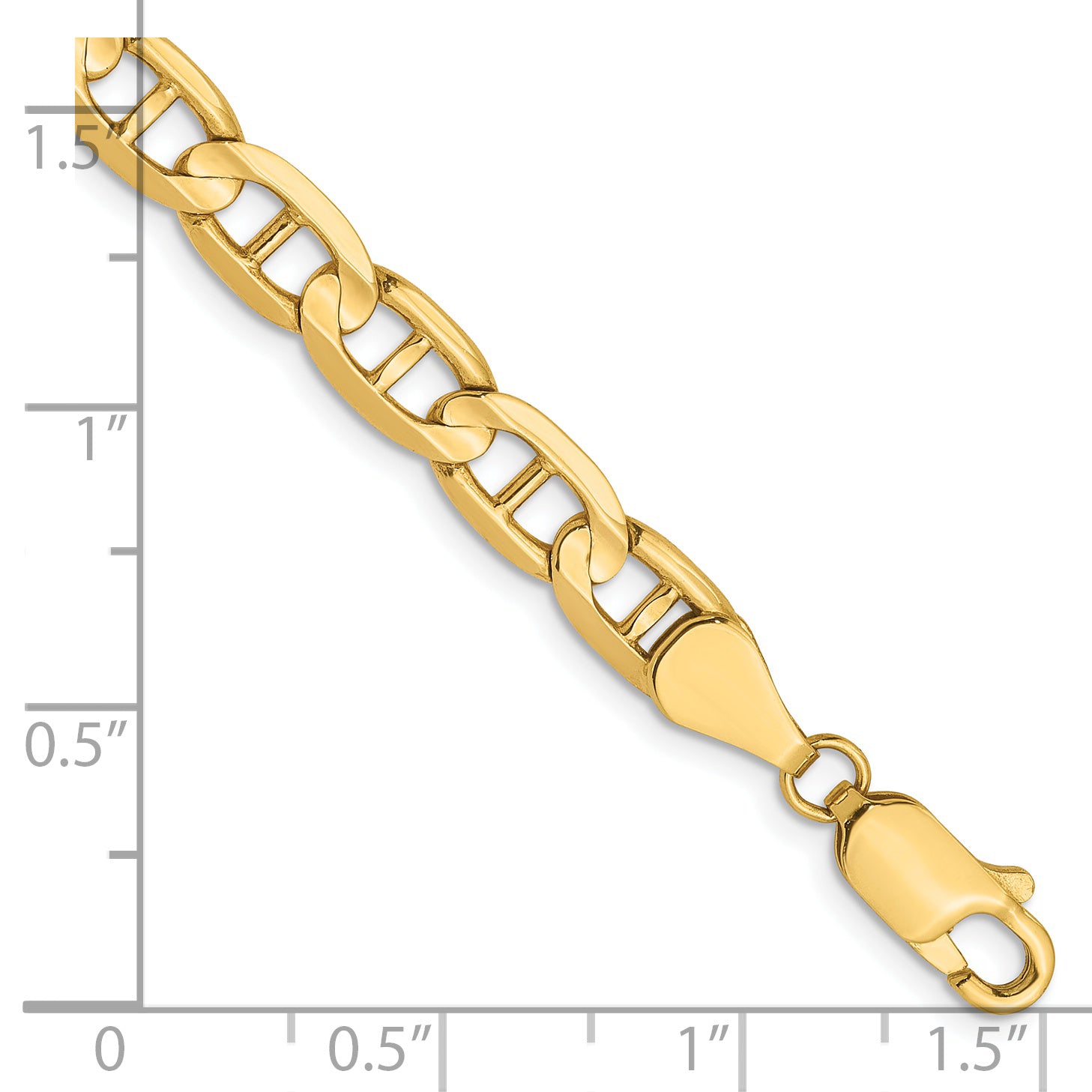 14K 5.25mm Concave Anchor Chain Secondary image