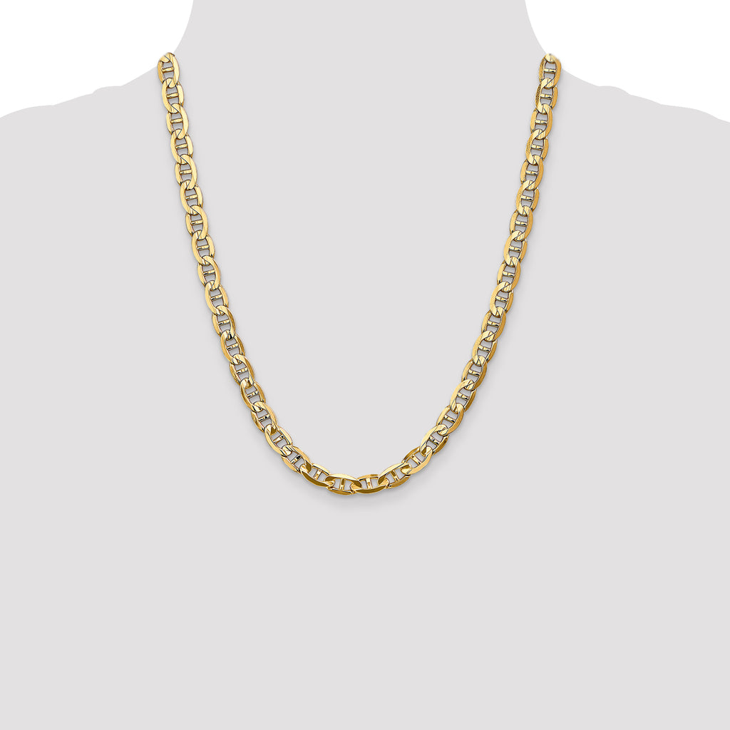 14K 7mm Concave Anchor Chain
