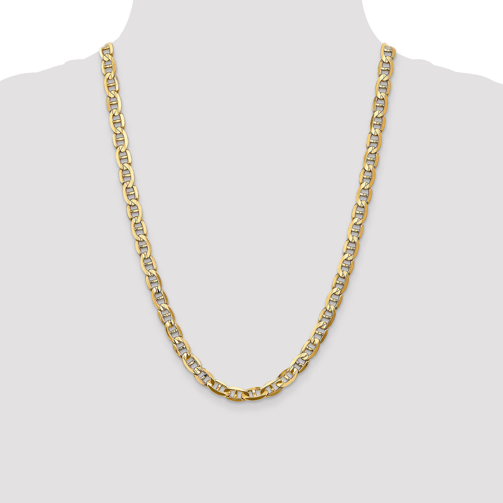 14K 7mm Concave Anchor Chain