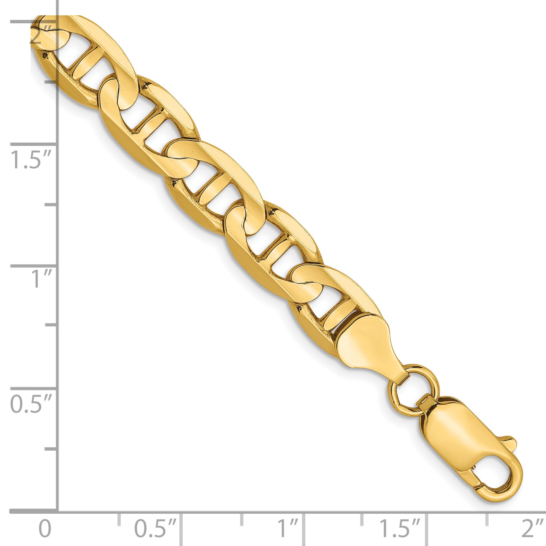 14K 7mm Concave Anchor Chain Secondary image