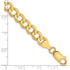 14 Karat 7mm Semi-Solid Curb Link Chain - View 2