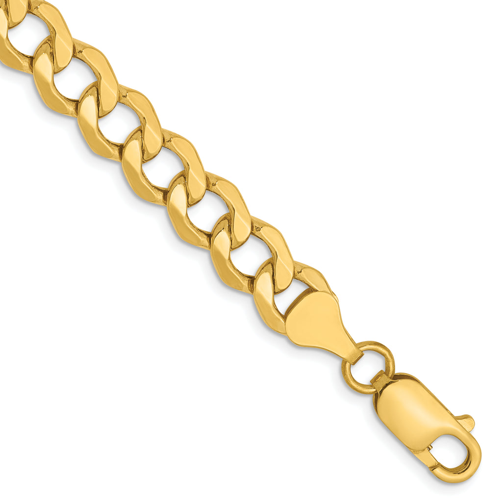 14 Karat 7mm Semi-Solid Curb Link Chain | Sophia Jewelers