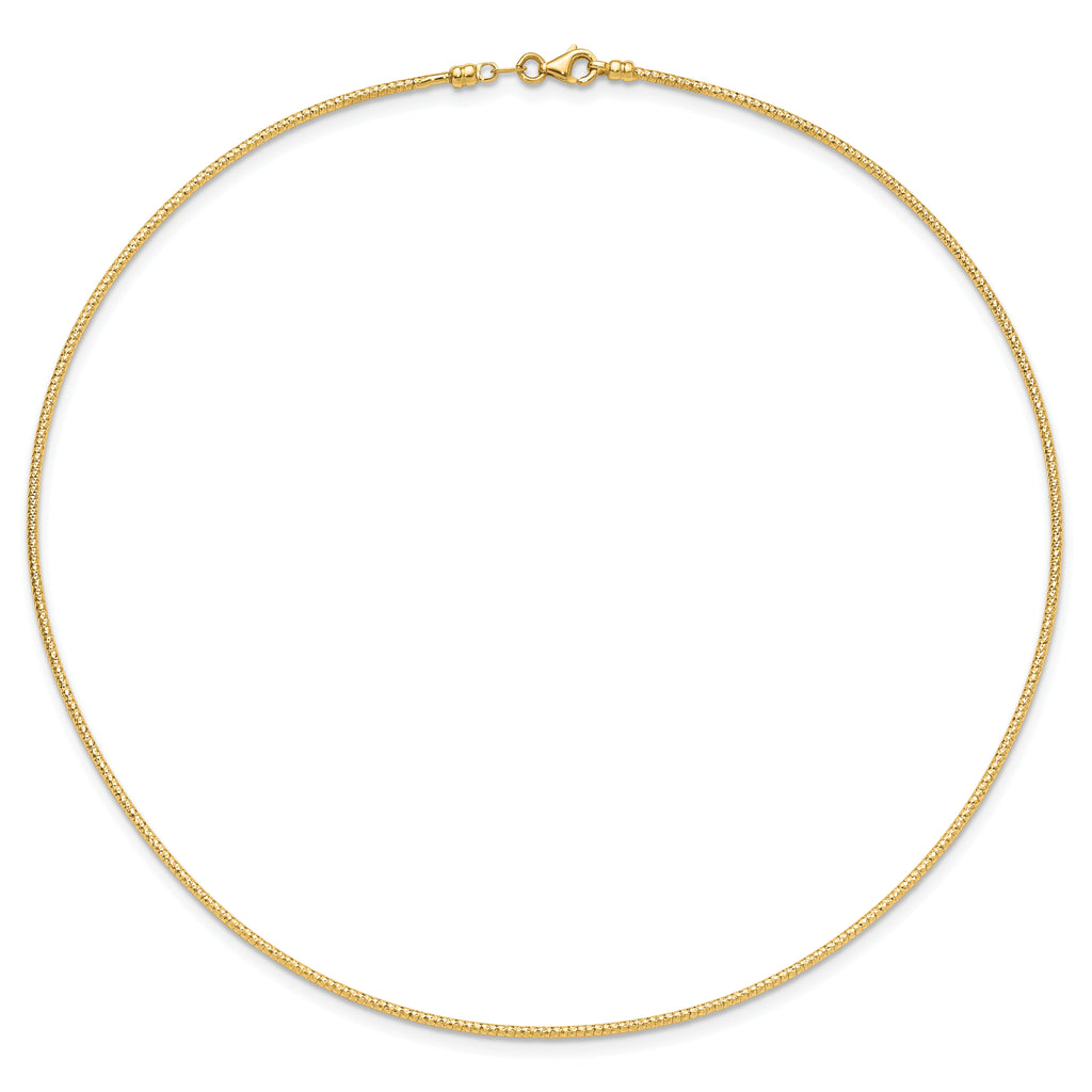 14 Karat 1.5mm D/C Neckwire Necklace - View 3