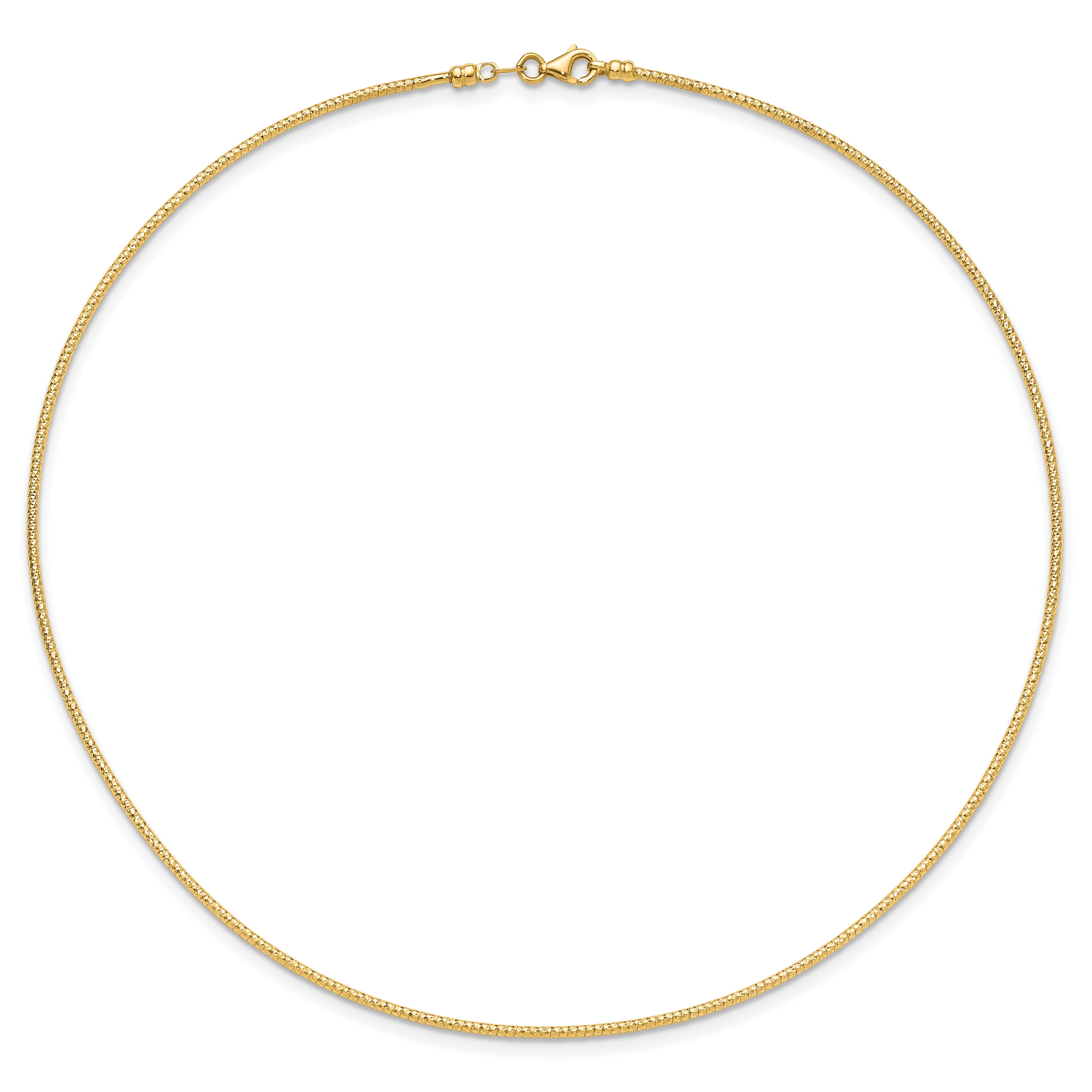 14 Karat 1.5mm D/C Neckwire Necklace - View 3