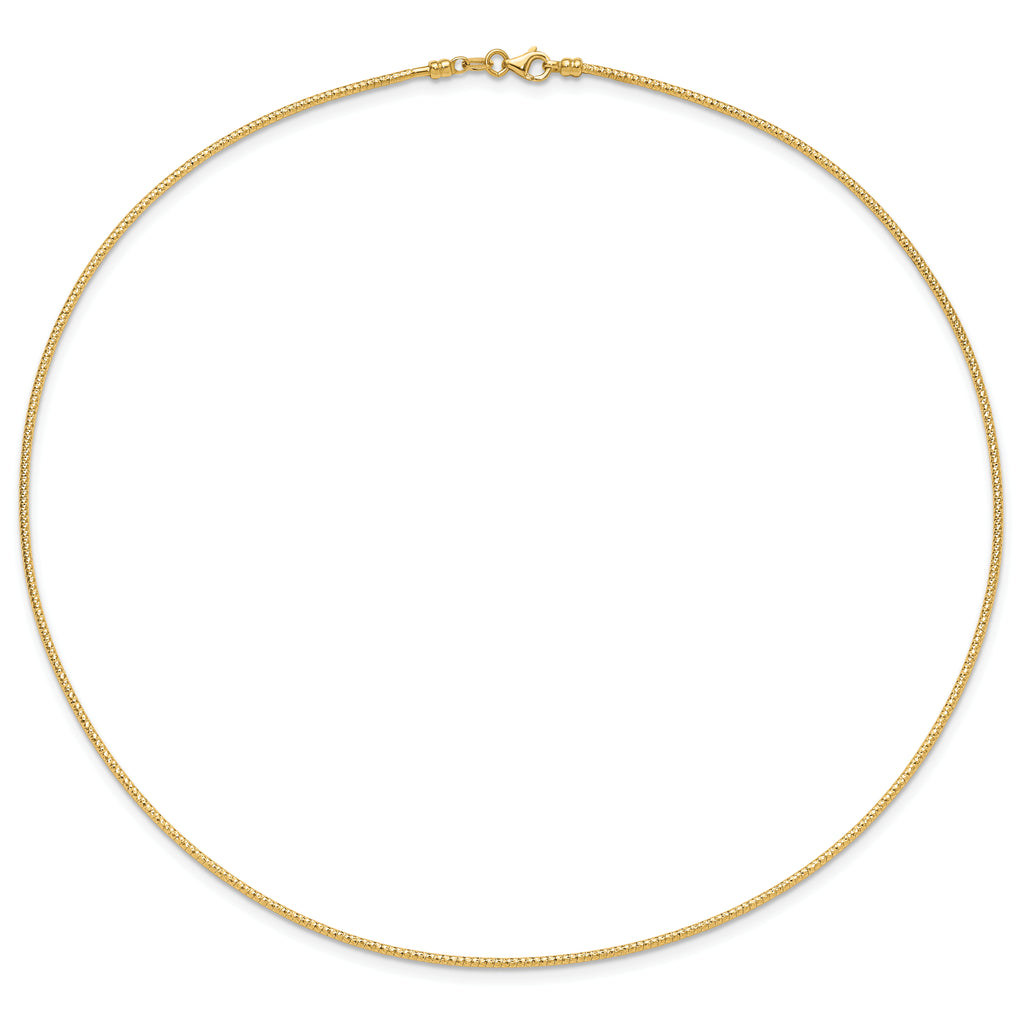 14K 1.5mm D/C Neckwire Necklace