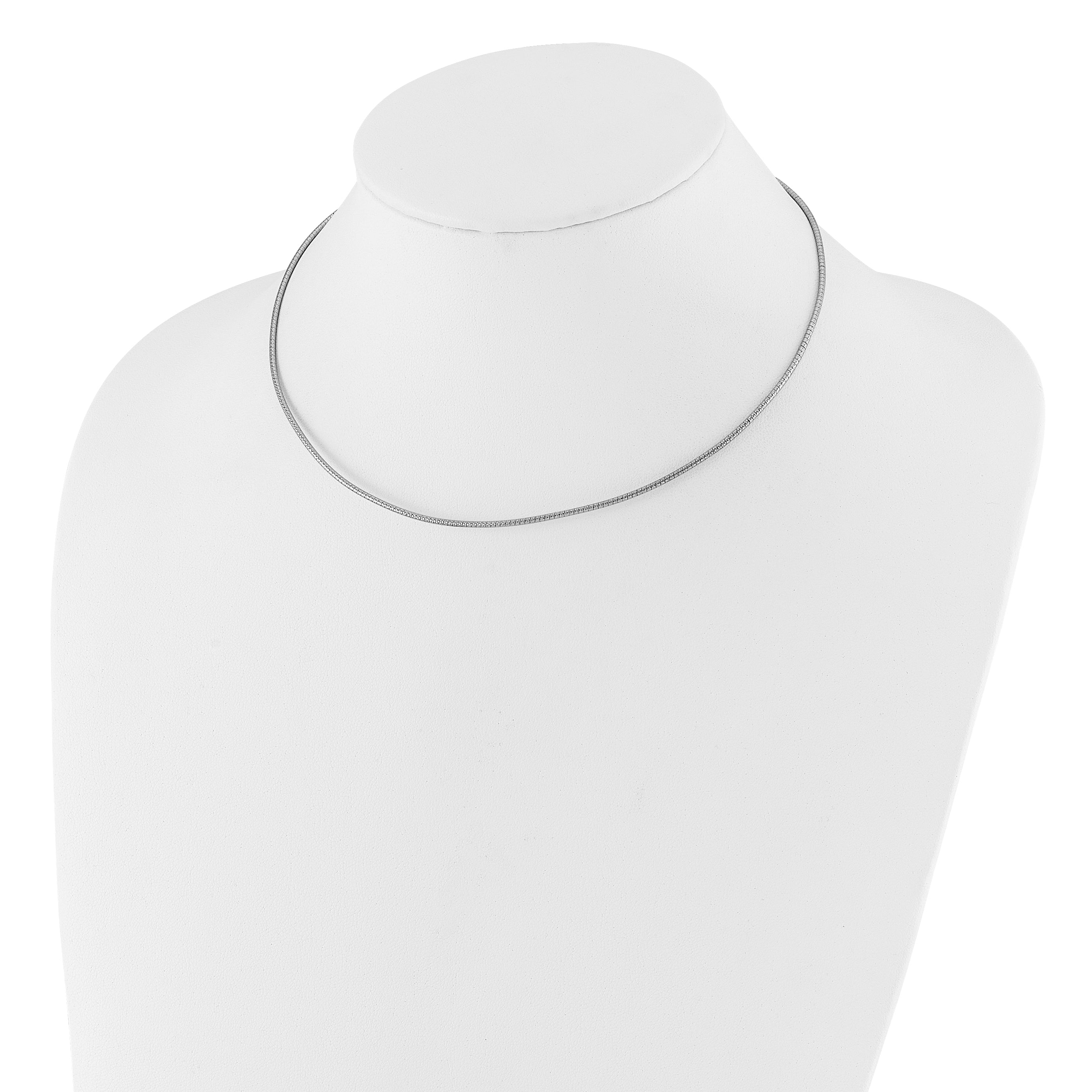 14K White 1.5mm D/C Neckwire Necklace Secondary image