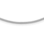 14K White 1.5mm D/C Neckwire Necklace