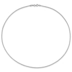 14K White 1.5mm D/C Neckwire Necklace