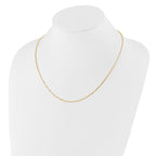 14K Adjustable 1mm  D/C Box Chain