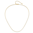 14K Adjustable 1mm  D/C Box Chain