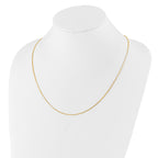 14K Adjustable 1mm  D/C Box Chain