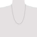 14K White Gold 1.05mm D/C Cable Chain