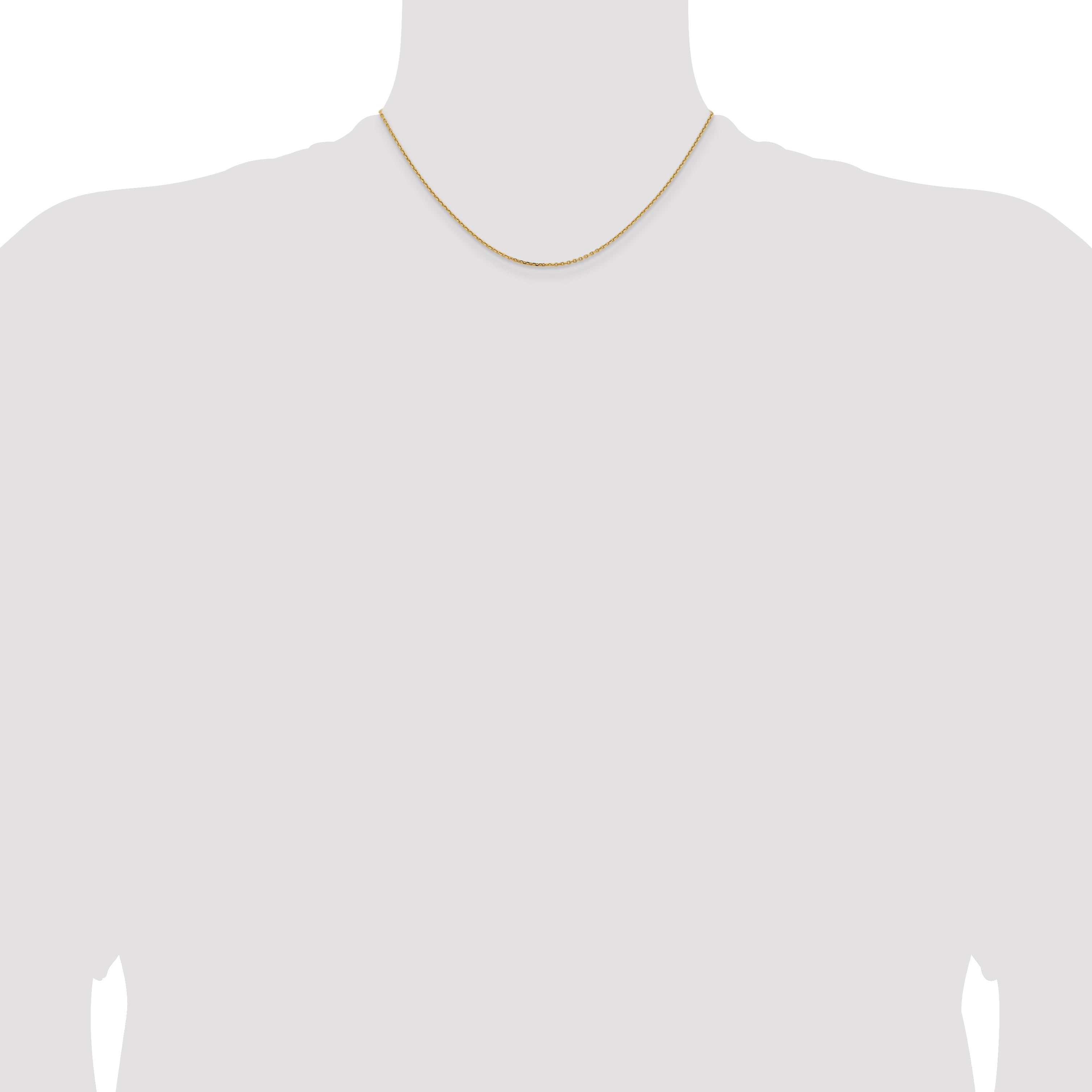 14K 1.4mm D/C Cable Chain