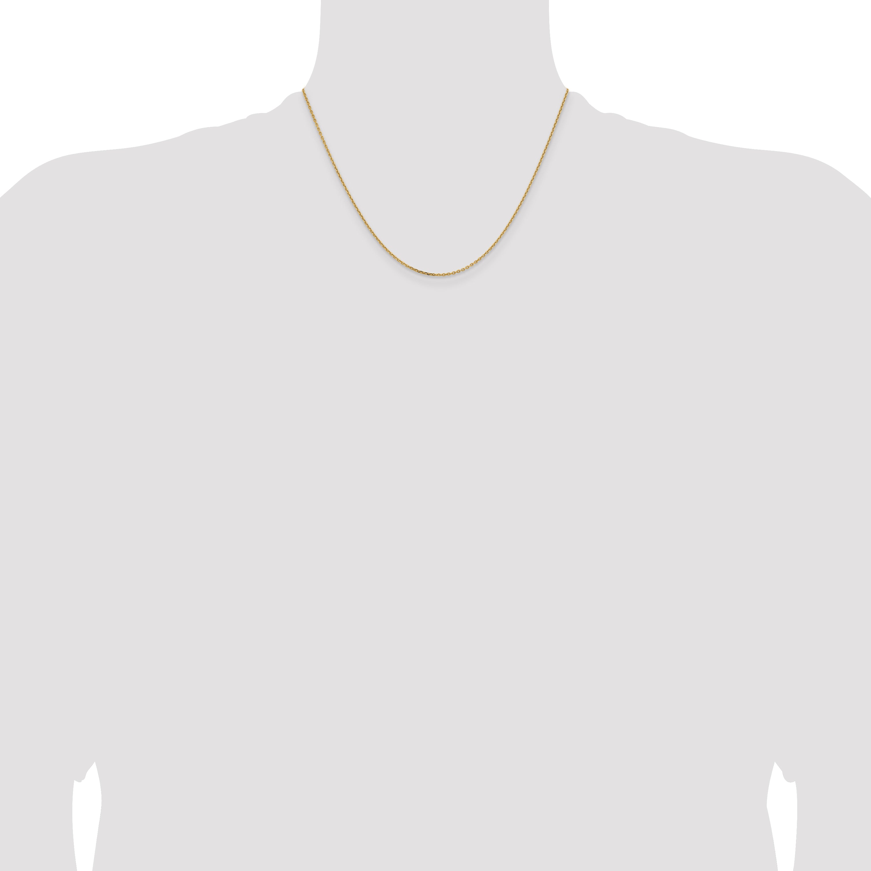 14K 1.4mm D/C Cable Chain