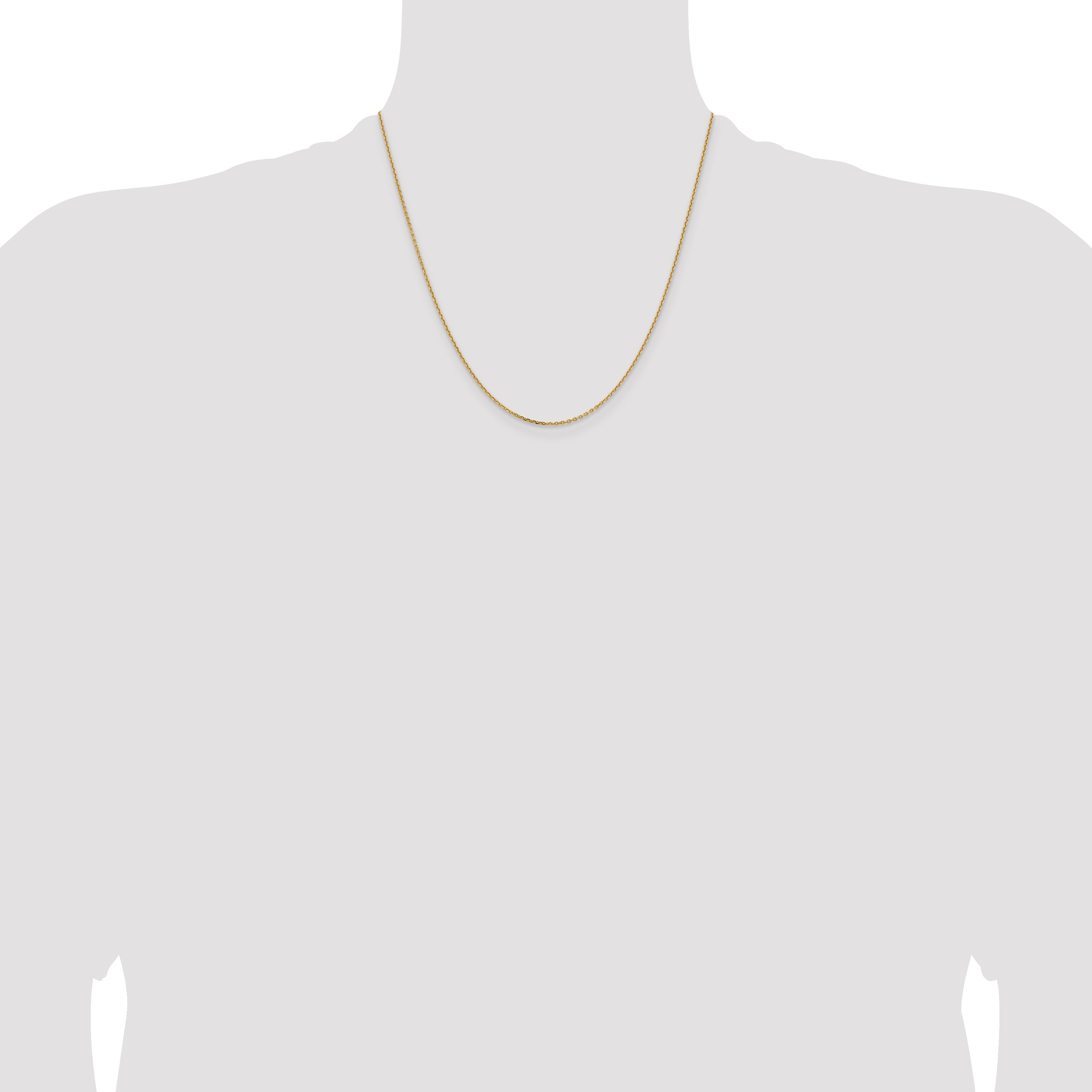 14K 1.4mm D/C Cable Chain