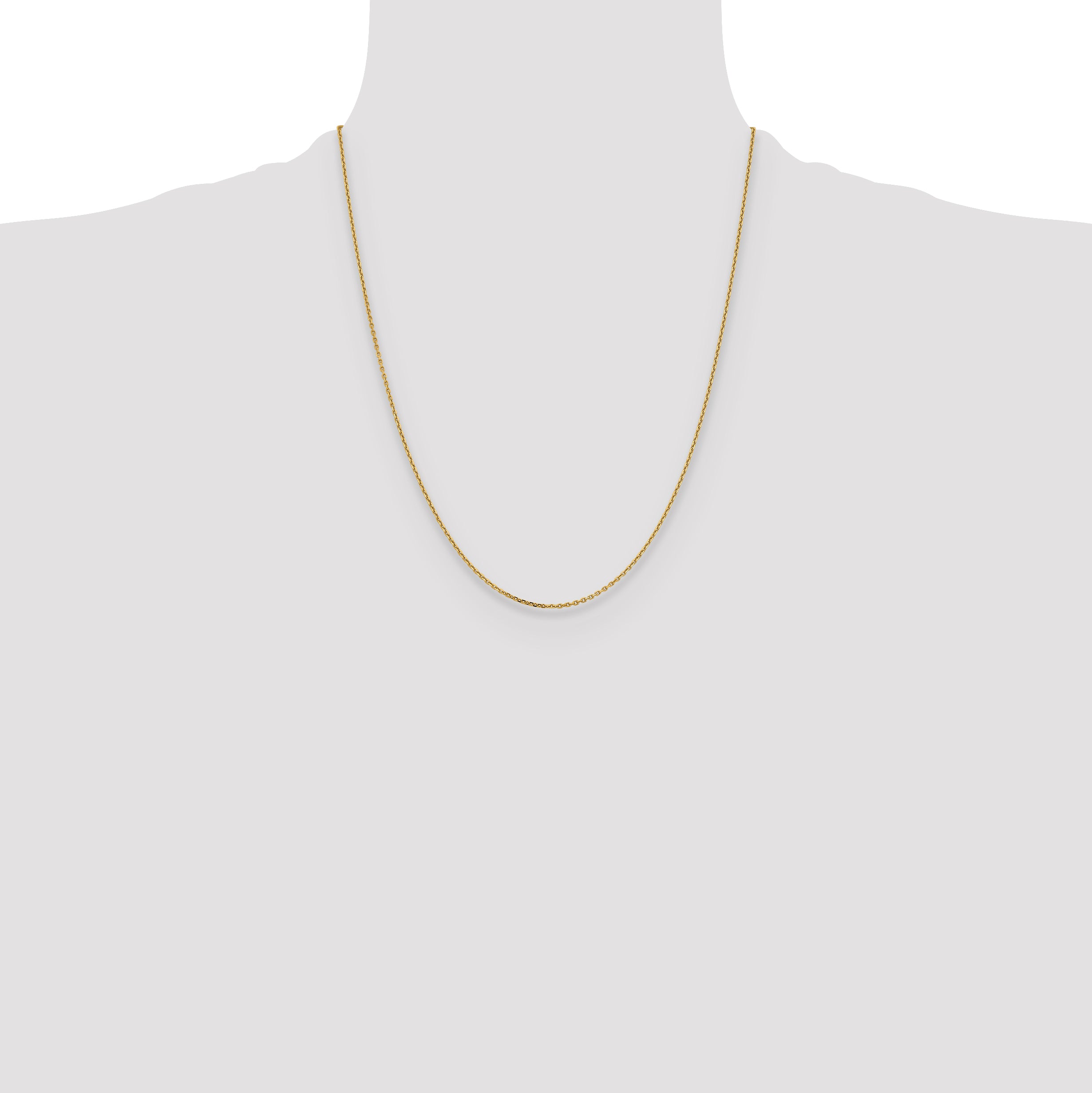 14K 1.4mm D/C Cable Chain