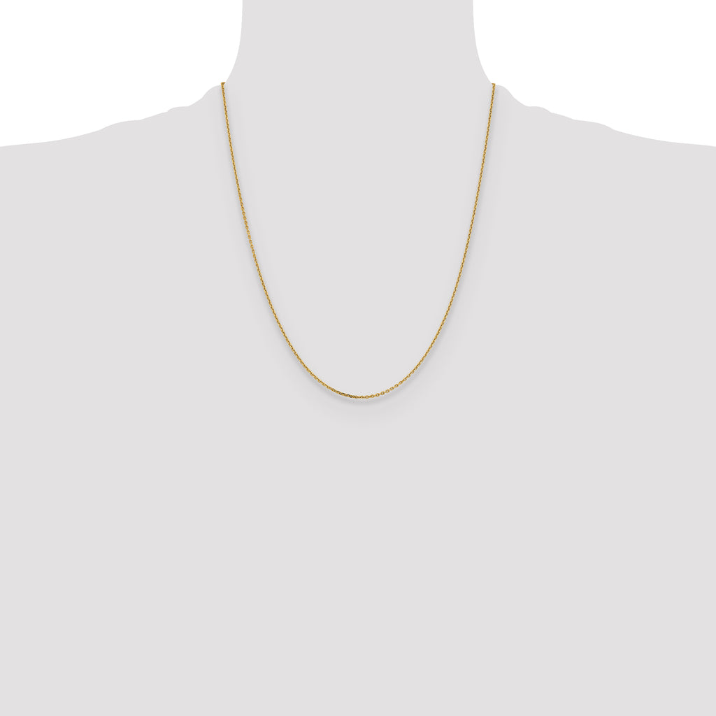 14K 1.4mm D/C Cable Chain