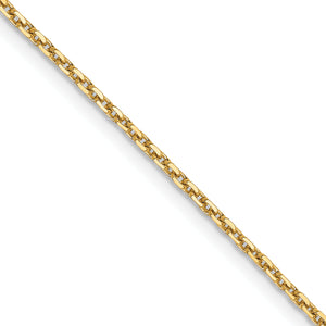 Diamond-Cut Cable Chain Necklace in 14K Yellow Gold, 1.4mm, 16–24 Inch - Sophia Jewelers