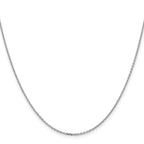 14K White Gold 1.4mm D/C Cable Chain