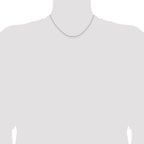 14K White Gold 1.4mm D/C Cable Chain