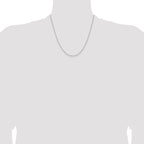 14K White Gold 1.4mm D/C Cable Chain