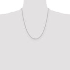 14K White Gold 1.4mm D/C Cable Chain