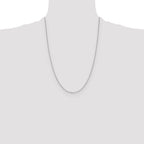 14K White Gold 1.4mm D/C Cable Chain