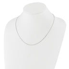 14K White Gold Adjustable 1mm  D/C Box Chain