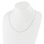 14K White Gold Adjustable 1mm  D/C Box Chain