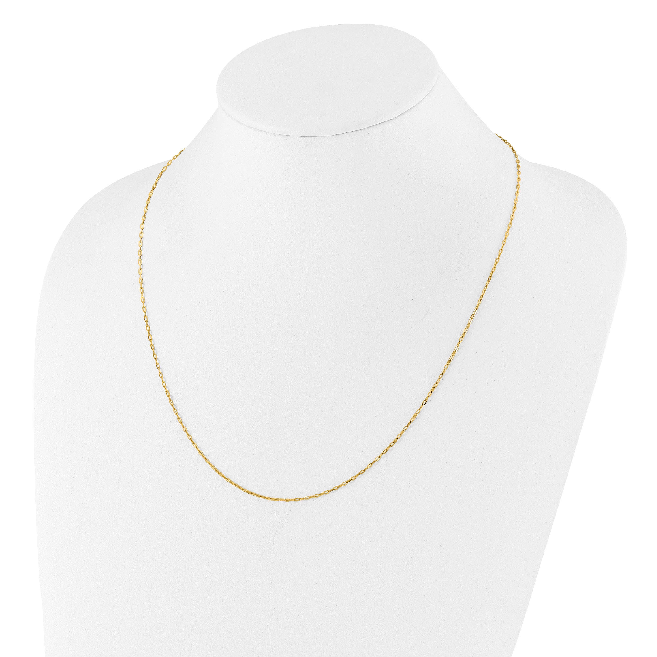14K Adjustable 1.3mm Flat Cable Chain
