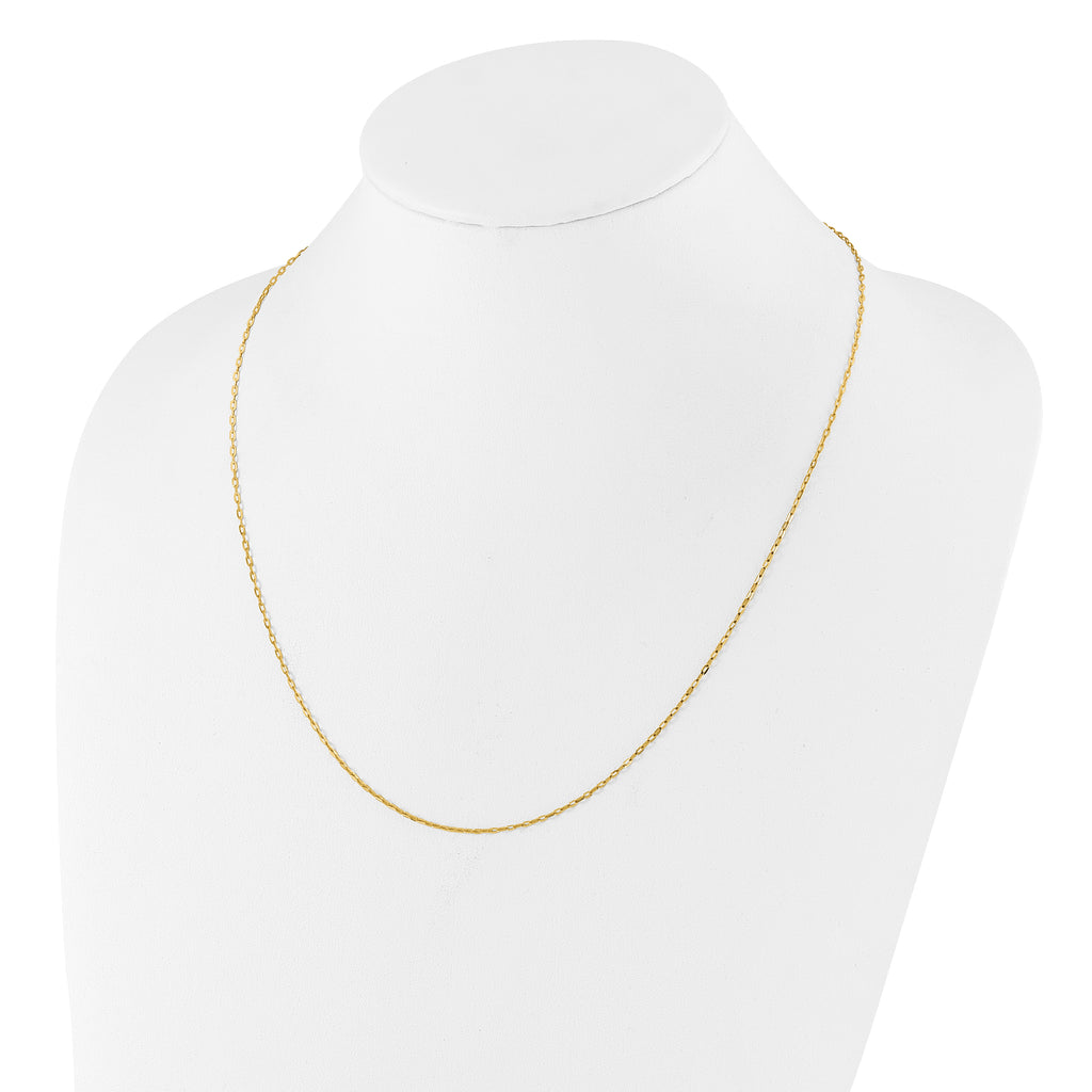 14K Adjustable 1.3mm Flat Cable Chain