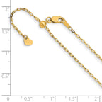 14K Adjustable 1.3mm Flat Cable Chain