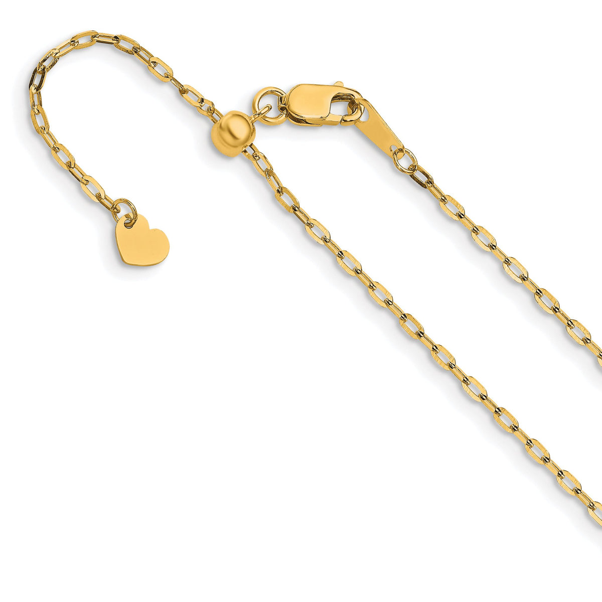 Flat Cable Chain Necklace in 14K Yellow Gold, 1.3mm, 22 Inch - Sophia Jewelers Main image