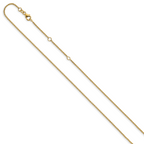 14 Karat 1.4mm Round Cable 2in+2in Adjustable Chain - View 2