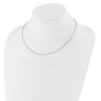 14 Karat 1.4mm Round Cable 1in+1in Adjustable Chain - View 3