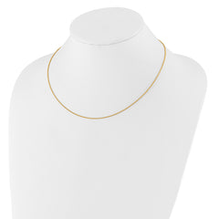 14k 1.4mm Round Cable 2in+2in Adjustable Chain