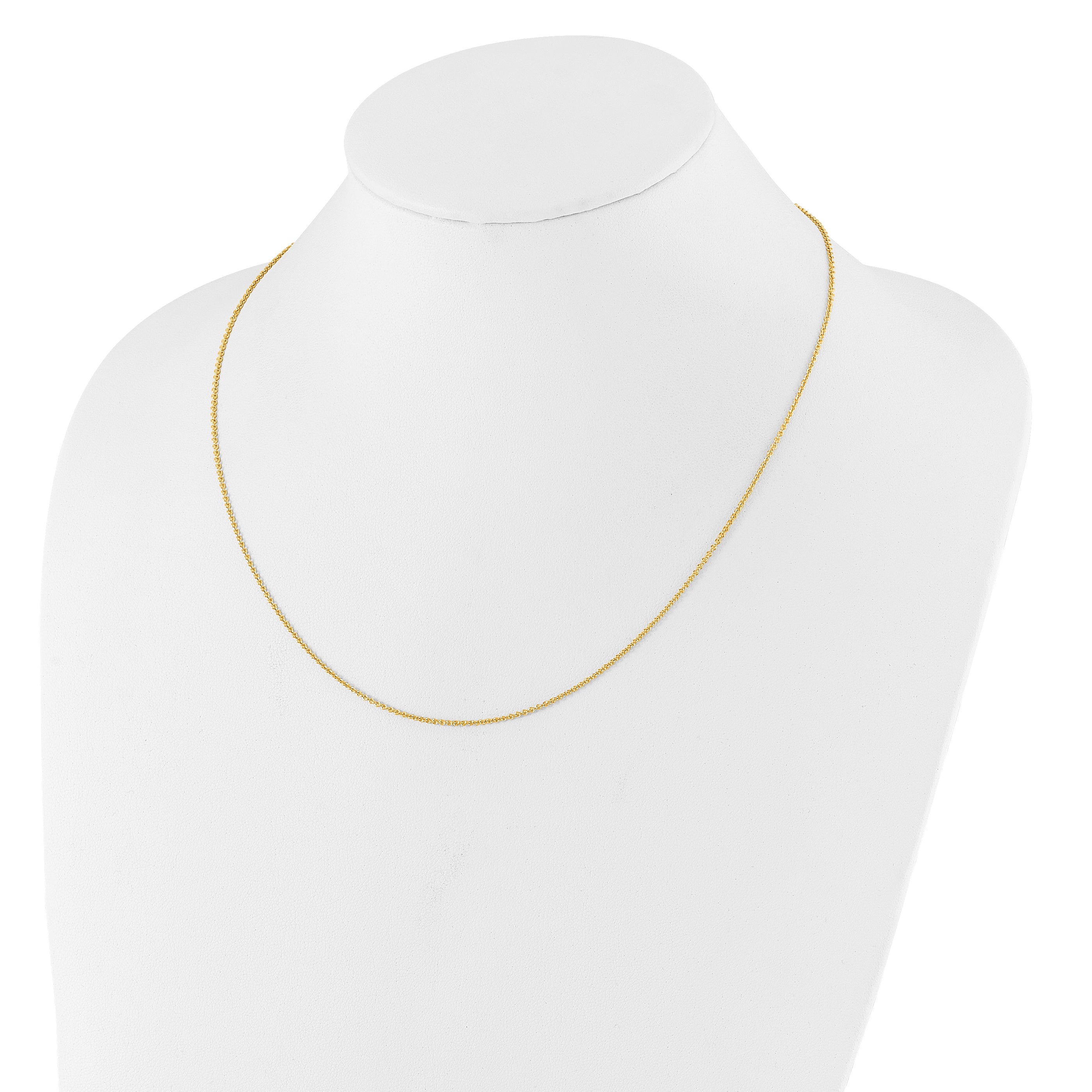 14 Karat 1.4mm Round Cable 1in+1in Adjustable Chain - View 5