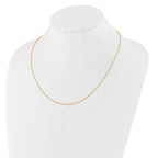 14k 1.4mm Round Cable 1in+1in Adjustable Chain