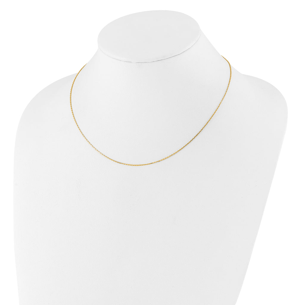 14k 1.1mm D/C Square Cable 1in+1in Adjustable Chain