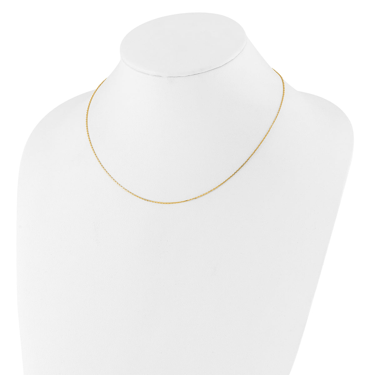 14k 1.1mm D/C Square Cable 1in+1in Adjustable Chain