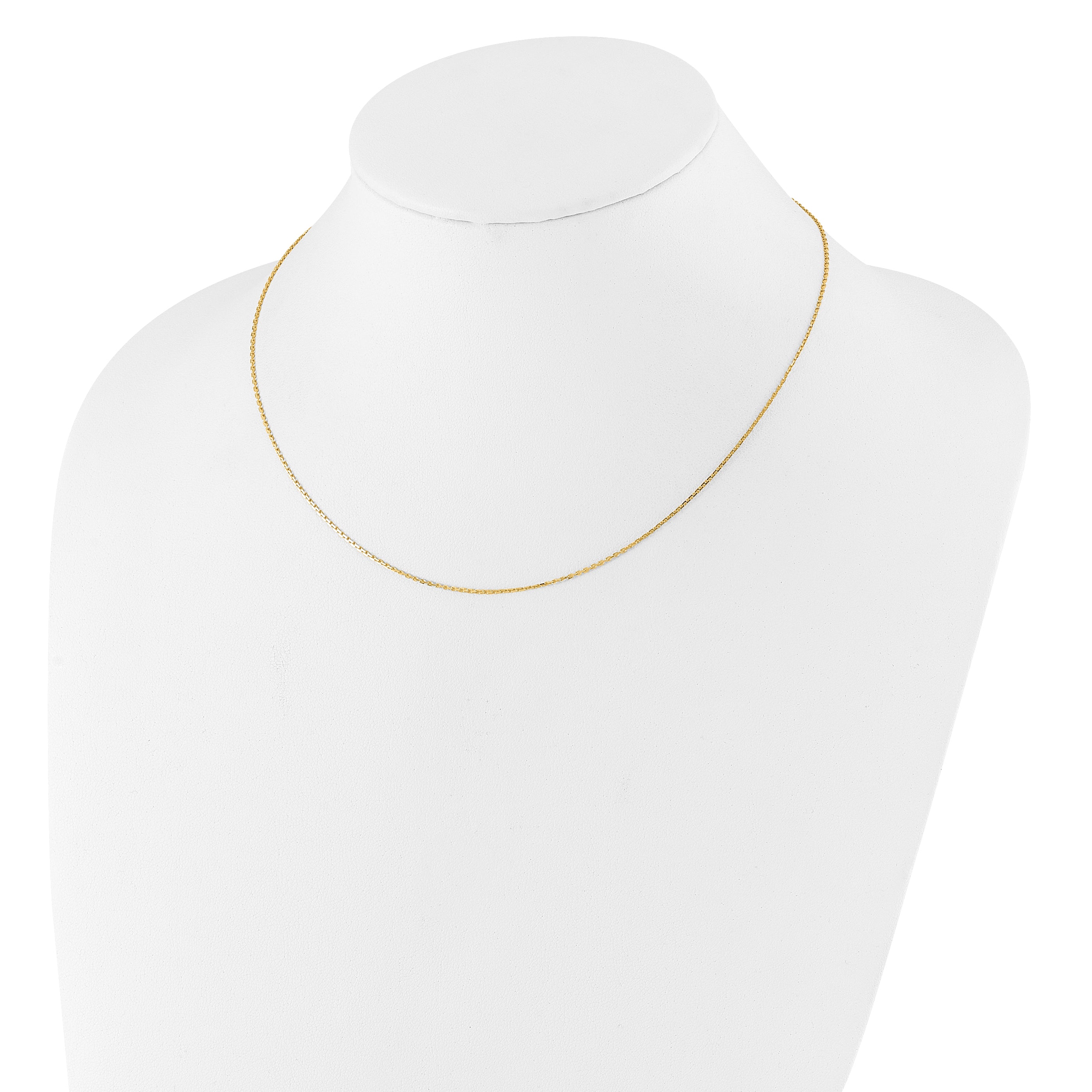 14k 1.1mm D/C Square Cable 2in+2in Adjustable Chain