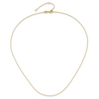 14k 1.1mm D/C Square Cable 2in+2in Adjustable Chain
