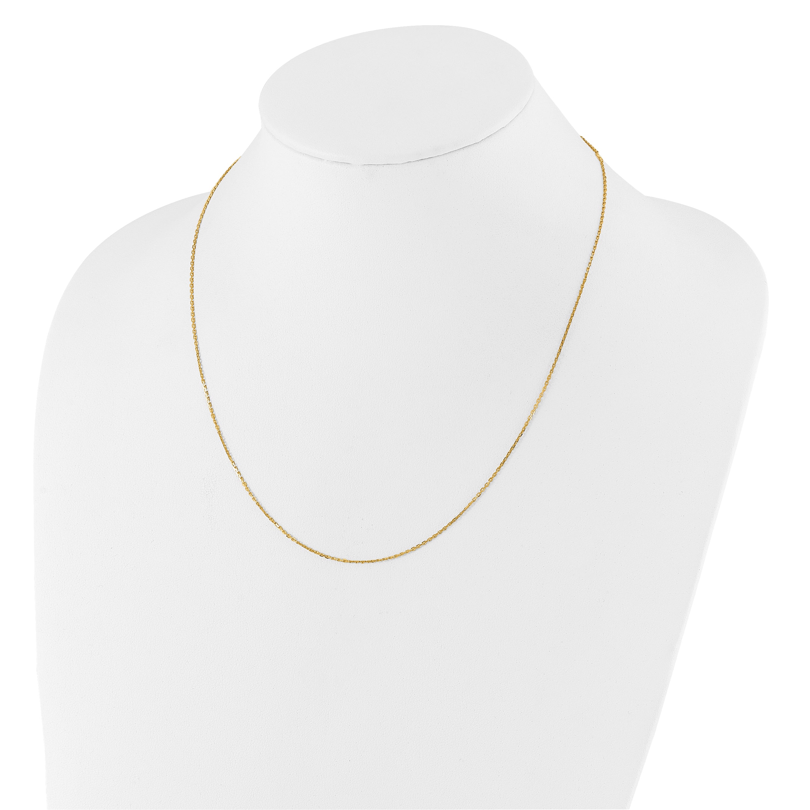 14k 1.1mm D/C Square Cable 2in+2in Adjustable Chain